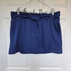 St John's Bay Active Athletic Exercise Skirt Navy Blue Skorts PXL
